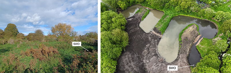 Images of the river Ivel before the augmentation works begin