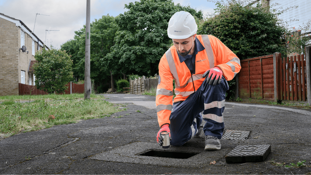 leakage technician checking for leaks